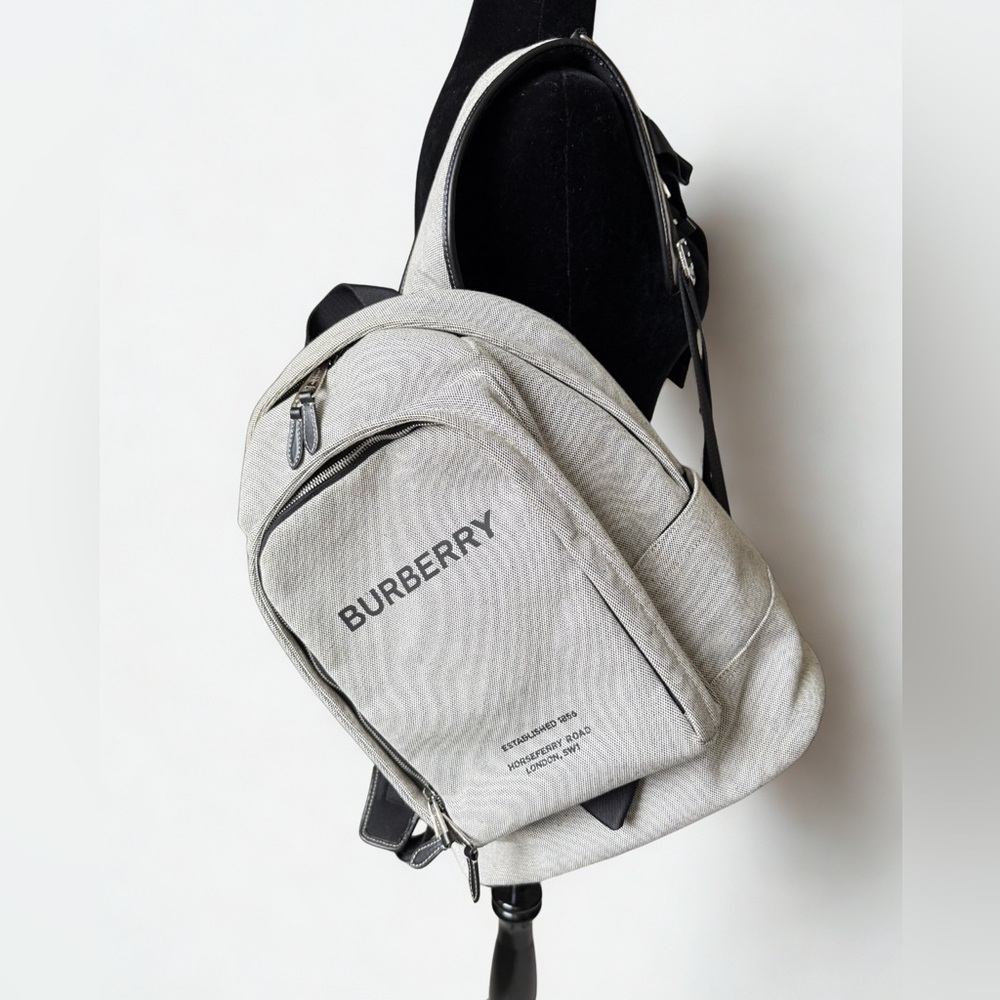BURBERRY Horseferry Print  Canvas Backpack. Certified Authentic w/ COA. Unisex - Picture 7 of 16